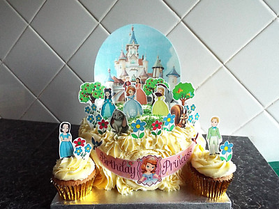 Cake Toppers Disney Sofia The First Scene Wafer Edible Cake Decoration Set Cookware Dining Bar