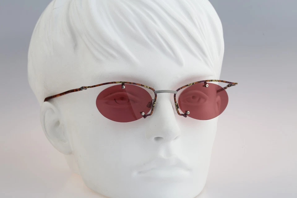 Gafas de sol Robert Rudger 1560 171 C8, vintage años 90 semi sin montura ovaladas ojo de gato nuevas de stock Foto 2 de 4