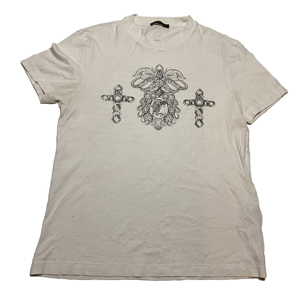 SS19 Versace T Shirt Crest-print T-shirt Size Medium City Banned