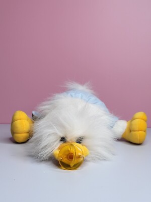 Ganz SONNIE White Baby Googles Blue  Shorts Platypus Stuffed Paci 1988 Squeaker 