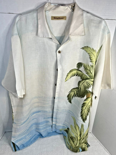 Tommy Bahama Special Reserve Shirt Mens Large 100% Linen Button Up