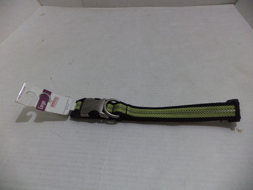 Petco Reflective Adjustable Green Dog Collar Built-in slide for fast adjustment