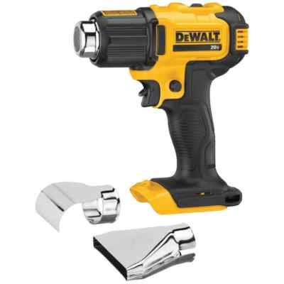 DE Walt 20V MAX Cordless Compact Heat Gun with Flat and Hook Nozzle Attachments