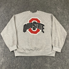 Vintage Ohio State University Crewneck Sweatshirt Mens College Made In USA Gray