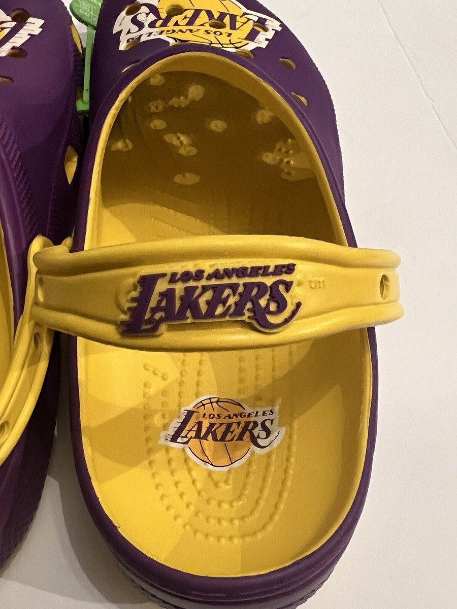 NEW Los Angeles Lakers Crocs Basketball NBA Clog Men display picture 1