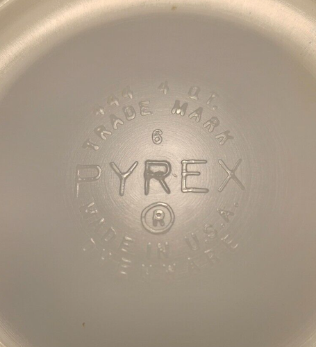 VINTAGE PYREX #444 4 QT. AVACADO CINDERELLA BOWL WITH HANDLES - Picture 8 of 8