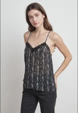 VELVET By Graham & Spencer Jan Printed Tank Top Snake S $139 B3