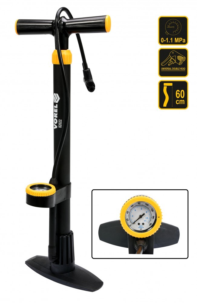 Bicicleta Bomba de Pie Aire Alta Presión Con Manómetro para Todos Válvula