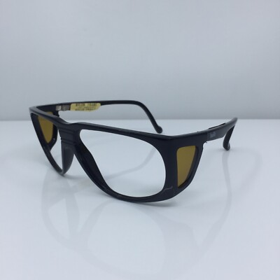 New Vintage Bolle IREX 100 Sport Wrap Sunglasses w/ Side Shields Shiny  Black