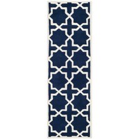 Safavieh Handmade Morocan Dark Blue Star Wool Rug (2'3 X 9') on sale Safavieh Handmade Morocan Dark Blue Star Wool Rug (2'3 X 9') on sale