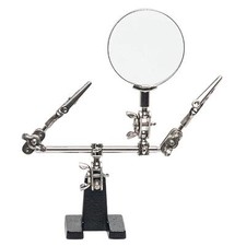 Helping Hands Magnifier With Dual Adjustable Alligator Clips In 2.5x Magnifying