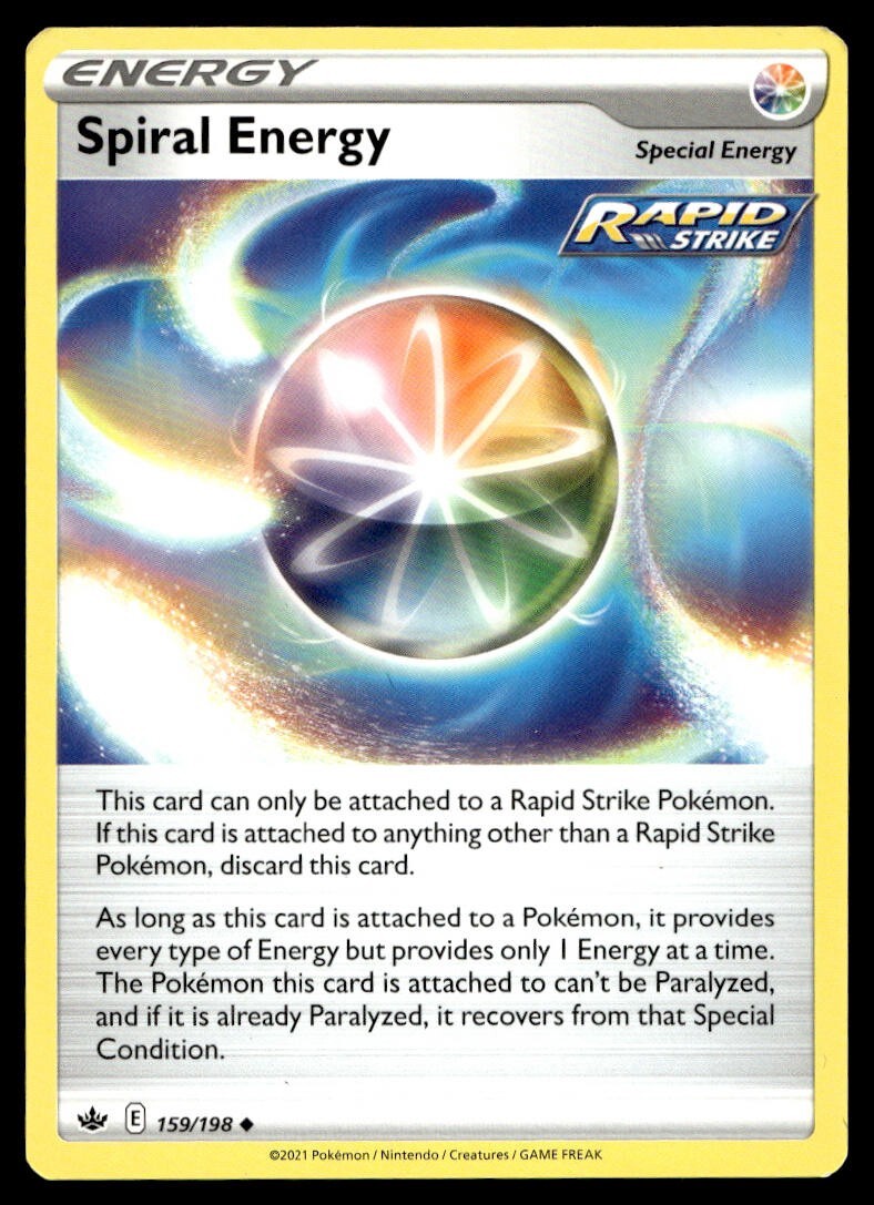 Spiral Energy 159/198 Pokemon Card Chilling Reign Uncommon Energy Near Mint B6