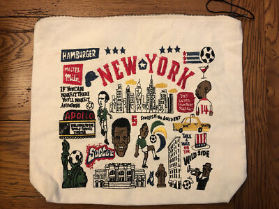 Soccer Junky Zip Bag New York Embroidered Ebay