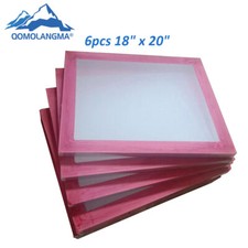 6pcs Aluminum Frame 18" x 20" Screen Printing Screens with 160 White Mesh Count