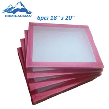 6pcs Aluminum Frame 18" x 20" Screen Printing Screens with 160 White Mesh Count
