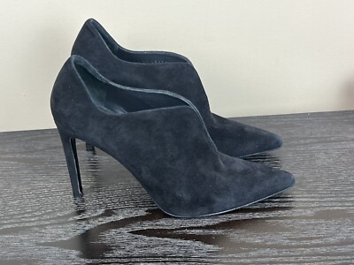 Stuart Weitzman Womens Suede Stiletto Heel Booties Black Size 6.5US