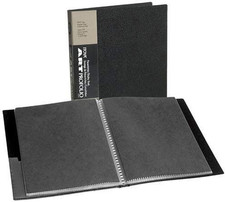 Original Art ProFolio 9x12 Black Art Portfolio Binder with Plastic Sleeves and 4