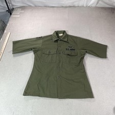 Vintage Selma Apparel OG-507 Shirt Mens Medium Green US Army Utility Military