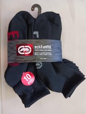 Ecko Unltd Brand New 10 Pairs of Boys Shoe Size 3-9 Half Cushion Quarter Socks