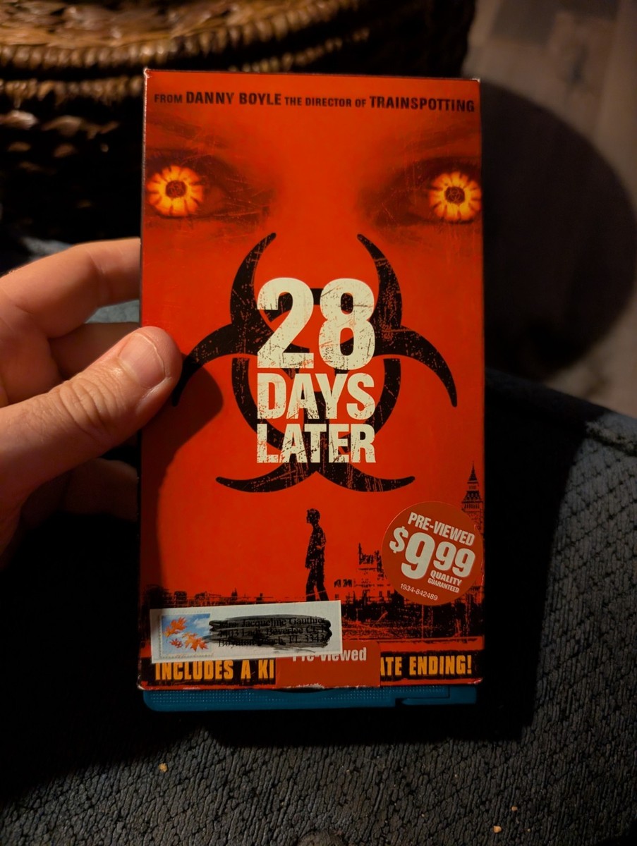 28 Days Later VHS 2003 BLUE Video Tape RARE Horror Zombie OOP Alt