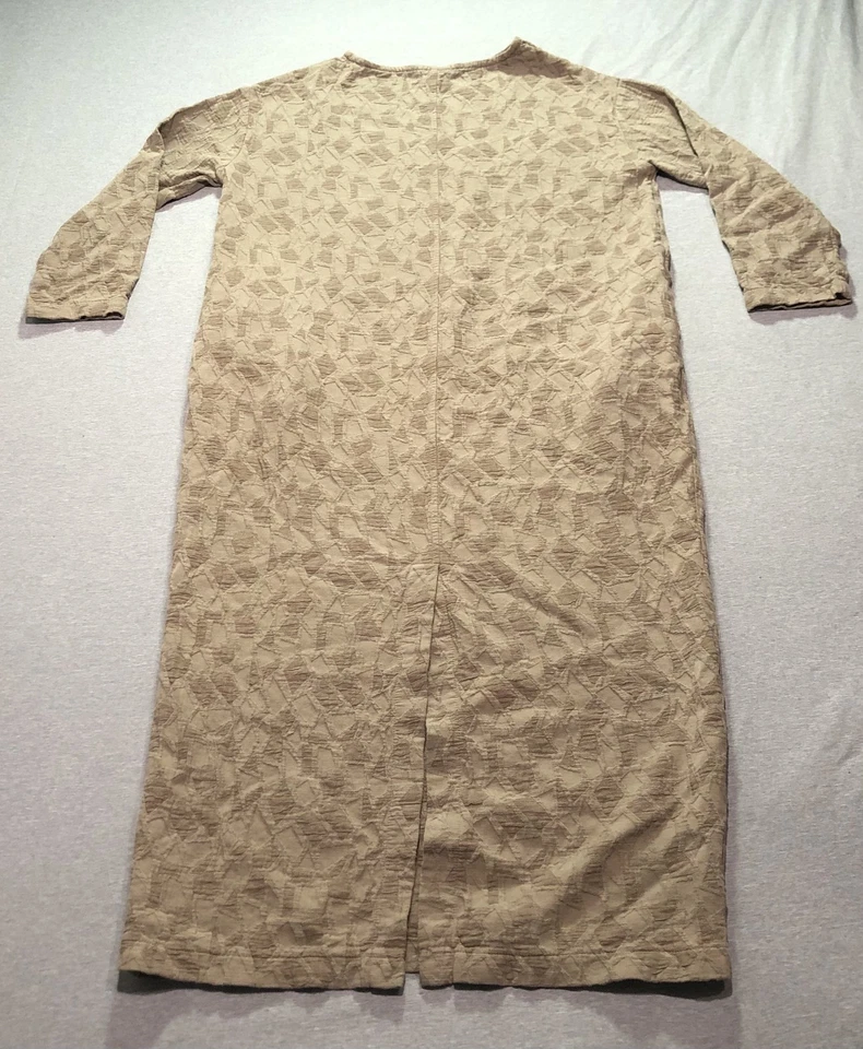 Maxi Vestido Negro Grúa Para Mujer M Bordado Abstracto Geométrico Indie Hippe Foto 4 de 4