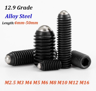 12.9 Grade Alloy Steel Ball Spring Ball Head Plunger Tightening Screw M2.5-M16