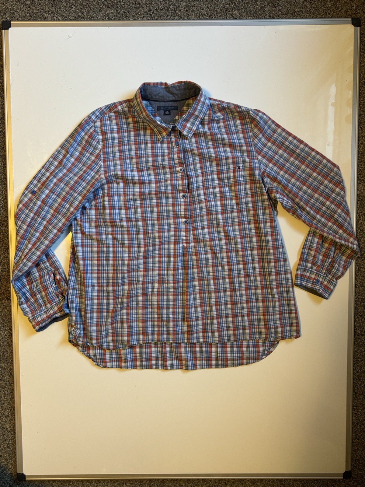 Tommy Hilfiger Checkered Pullover Button Down Shi… - image 2