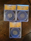 Buffalo Nickels 3 Coin Lot - 1916 ANACS VF35, 1930S & 1935 Both ANACS F12