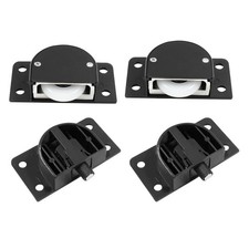 Litoexpe 2 Pair Sliding Cabinet Door Hardware, ABS Single Wheel Furniture Rol...