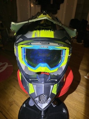 Vemar Klima System Motorcycle Helmet && Just1 Vitro  Goggles