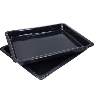 2x Backblech hoch emailiert 426x360x42mm kompatibel mit AEG für Backofen Herd