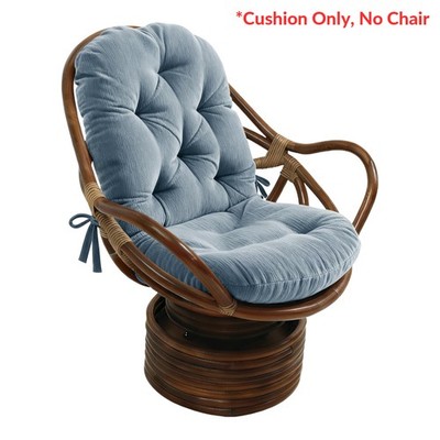 Swivel Rocker Chair Cushion Replacement Pad Overstuffed Seat & Back Pad 48''x24''