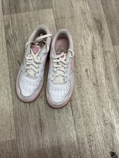 Nike Air Force 1 White Pink Girls 6.5Y Leather Low Top Sneakers
