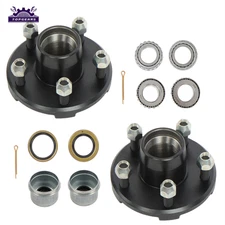 Trailer Hub Kit 5 Bolt on 4-1/2 Inch Circle For 2,000 lbs. 1" Spindle- One Pair