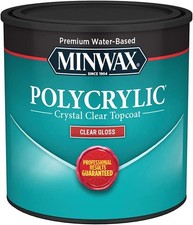 1/2 pt Minwax 25555 Clear Polycrylic 8 Fl Oz Pack of 1 , Pint