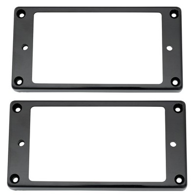 Musiclily Pro Black Plastic Flat Bottom Electric Guitar Humbucker Pickup Rings