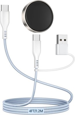 2 in 1 USB C/A Charging Cable for Samsung Galaxy Watch Charger, 60W Type C to C