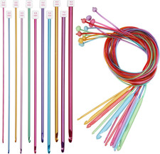 Tunisian Crochet Hooks Set with Cable, 11PCS Tunisian Crochet Hook 2-8 Mm Alumin