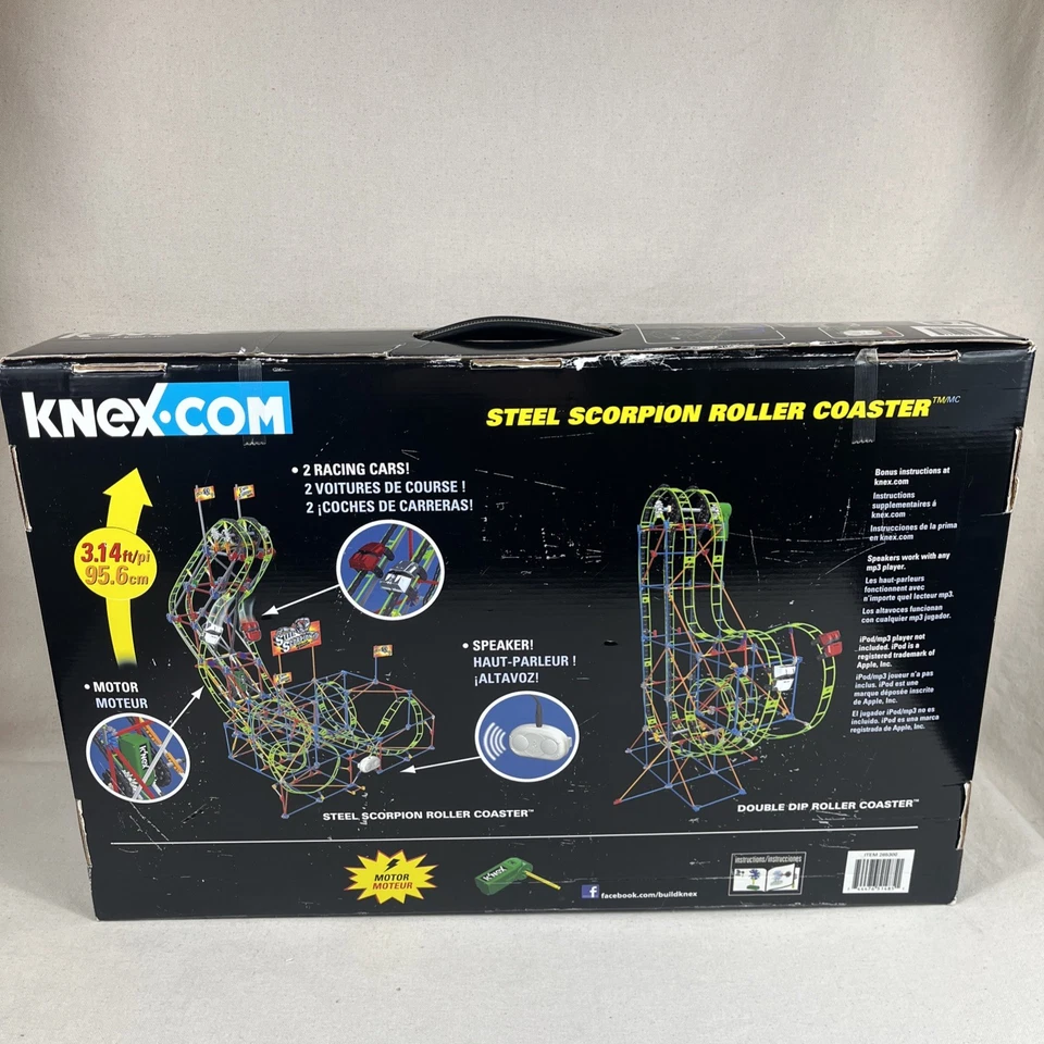 KNEX Steel Scorpion Roller Coaster 265300 1035 Pieces Open Box Complete NEW - Image 4 of 4