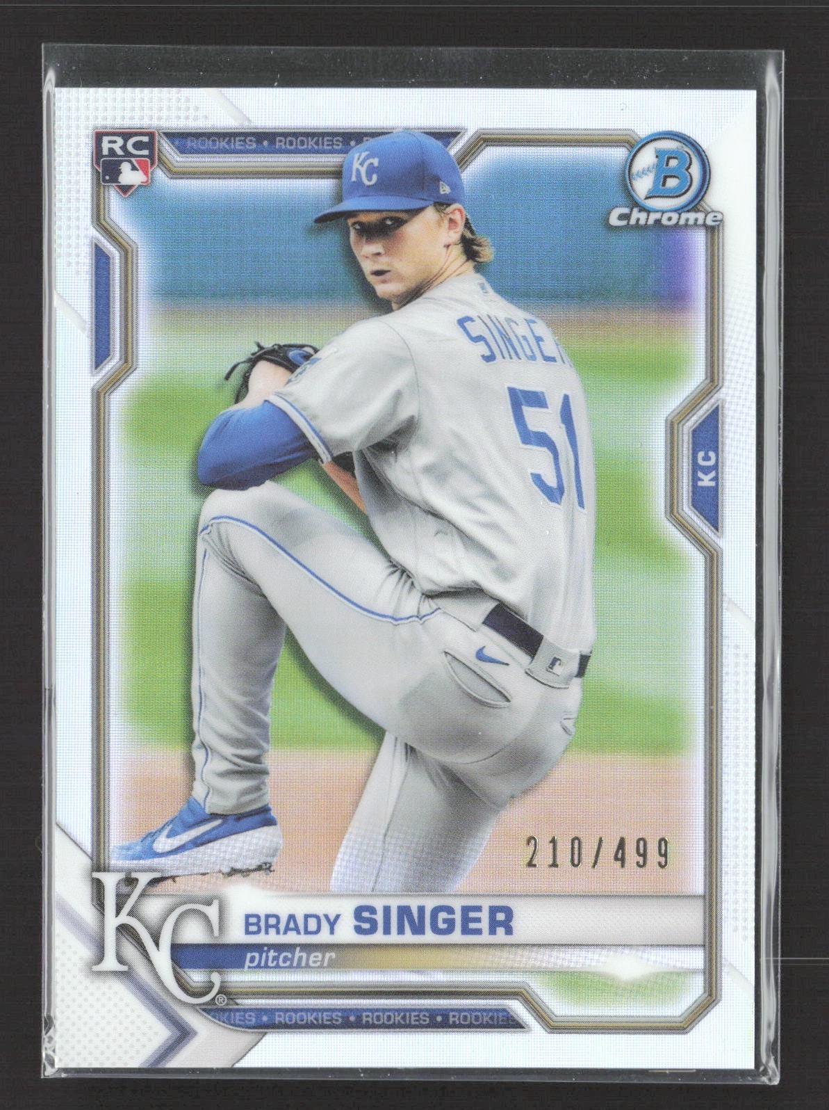 2021 Bowman Chrome - Brady Singer #43 Refractor /499 (RC)