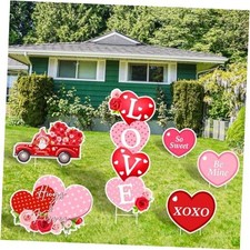 Outdoor Valentines Decorations 6 Pcs Valentines Day Yard Signs Heart Love