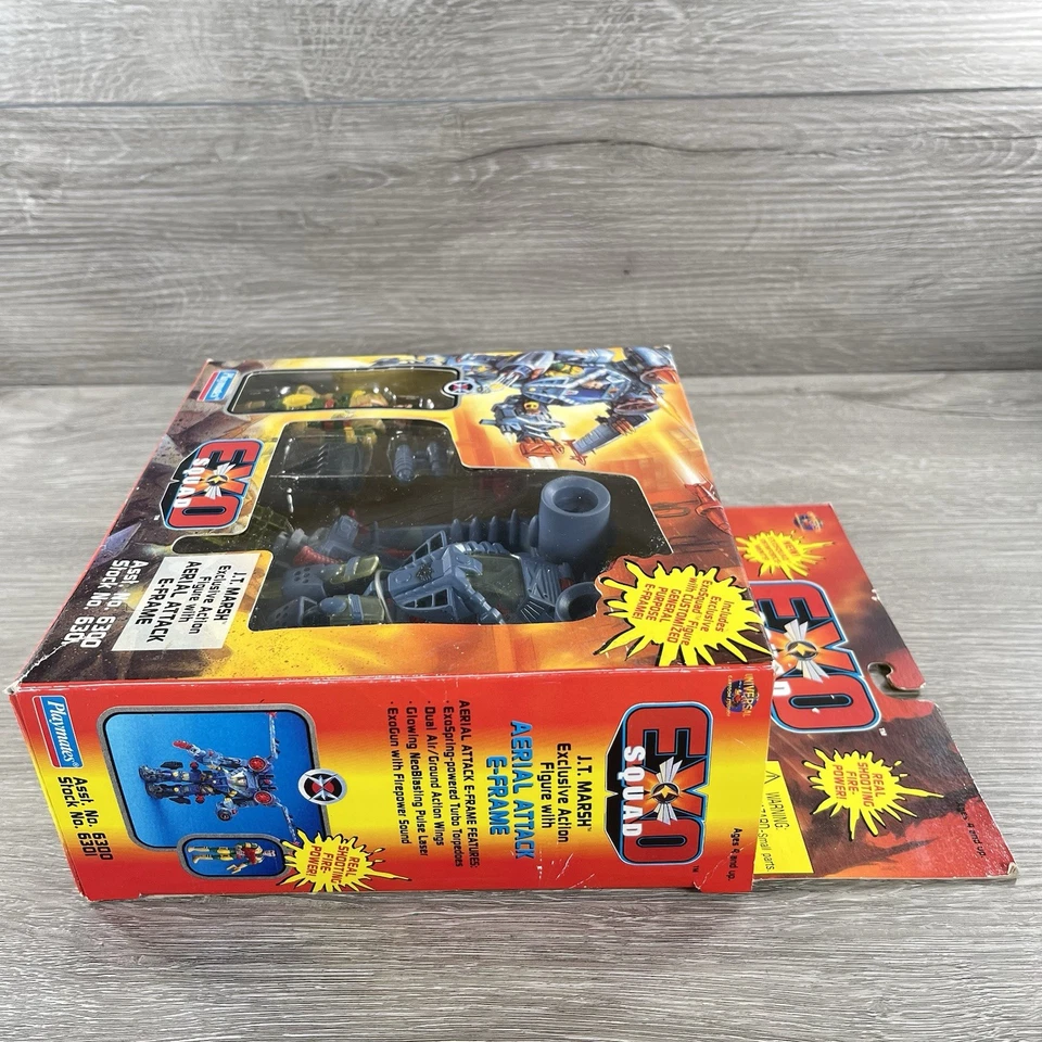Marco electrónico de ataque aéreo Playmates Exo Squad JT Marsh de colección nuevo en caja abierta Foto 3 de 4