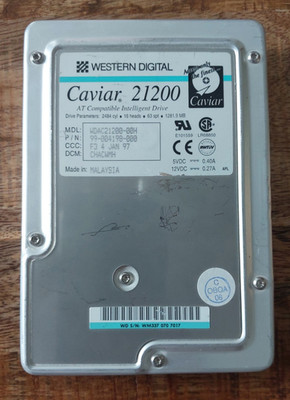 WESTERN DIGITAL WD - CAVIAR 21200 WDAC21200-00H - FESTPLATTE HDD - 1281.9 MB