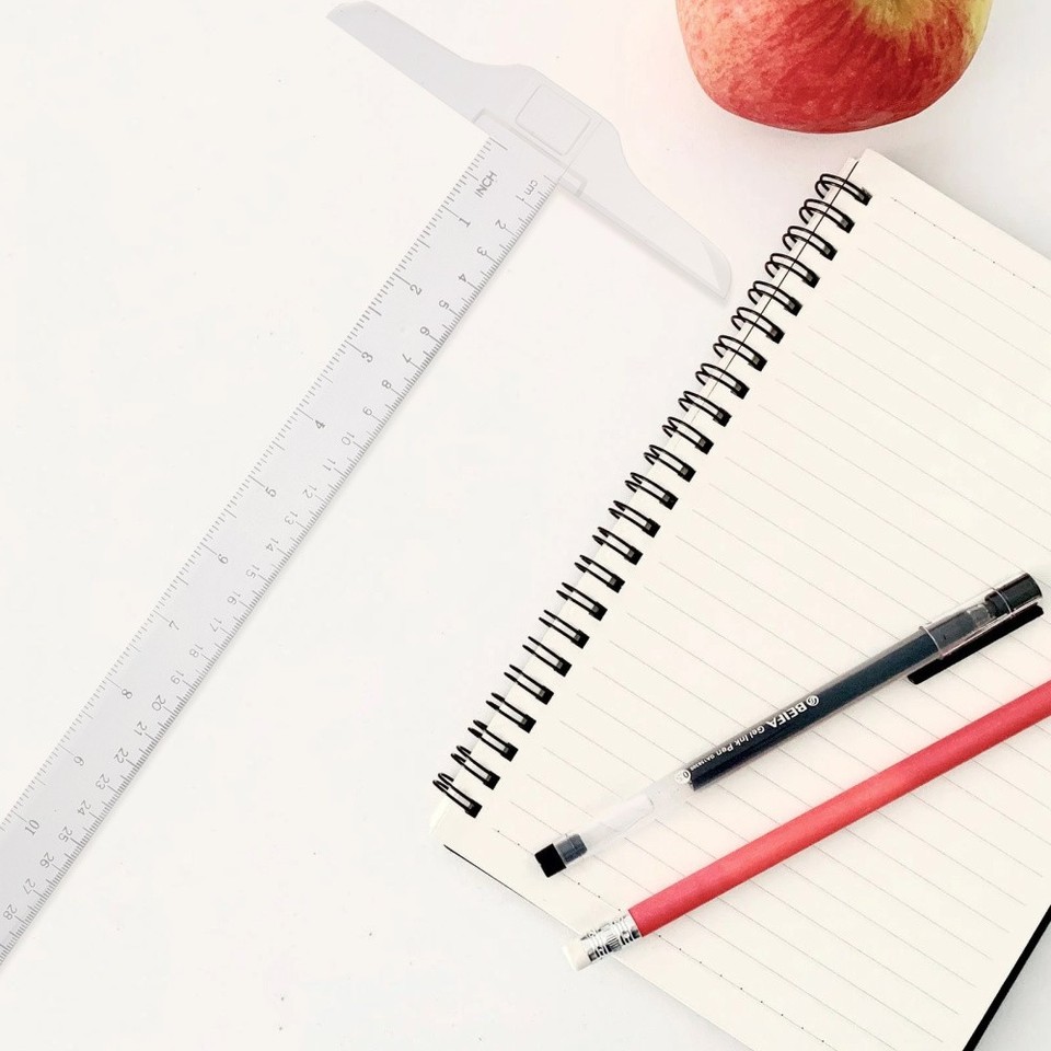 2pcs T Shape Rulers Double Scale Ruler Plastic Measuring Measuring Tool ...