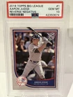 2018 Topps Big League #1 Aaron Judge Error Reverse Negative PSA 10 Pop ONE!