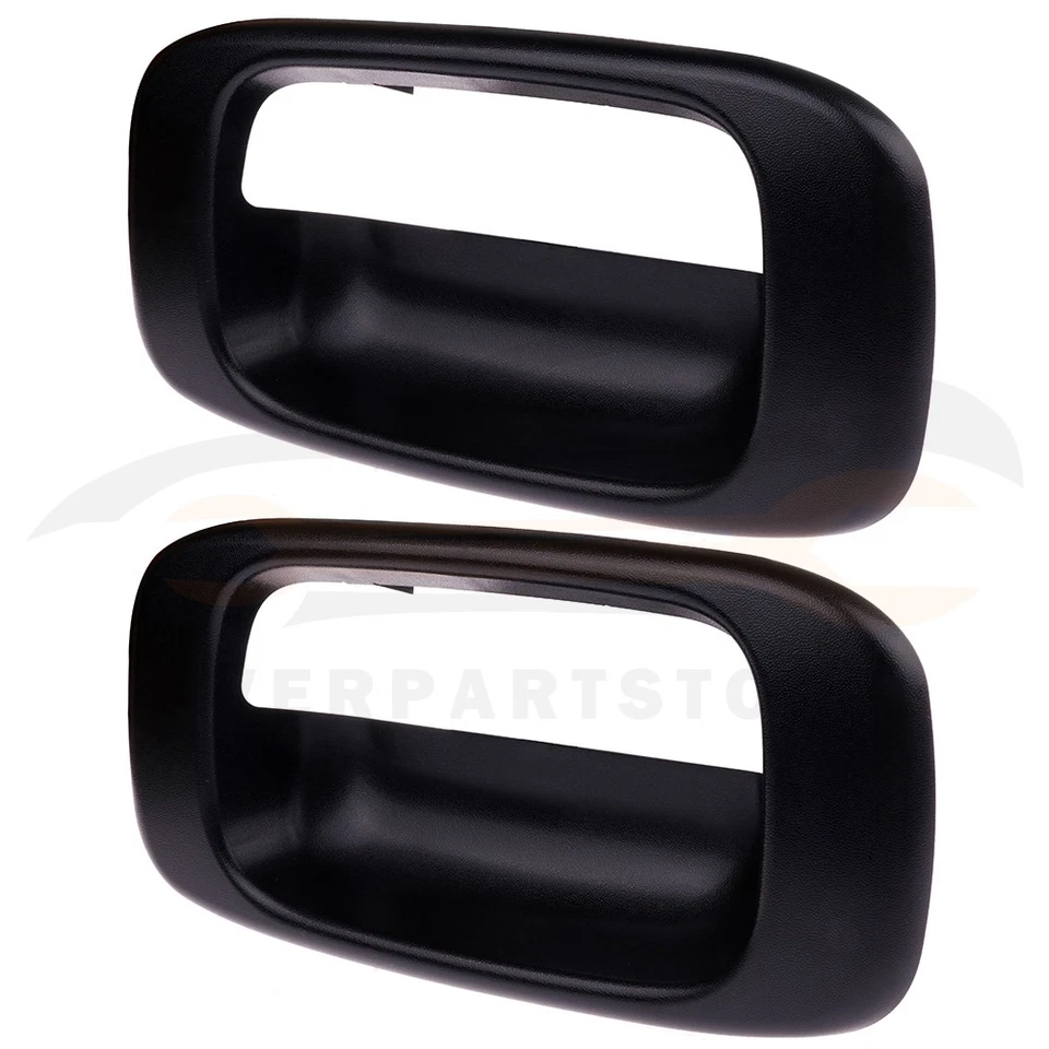 2Pcs Black Tailgate Handle Bezel Cover For 2007 Chevrolet Silverado 1500 Classic Foto 4 de 4