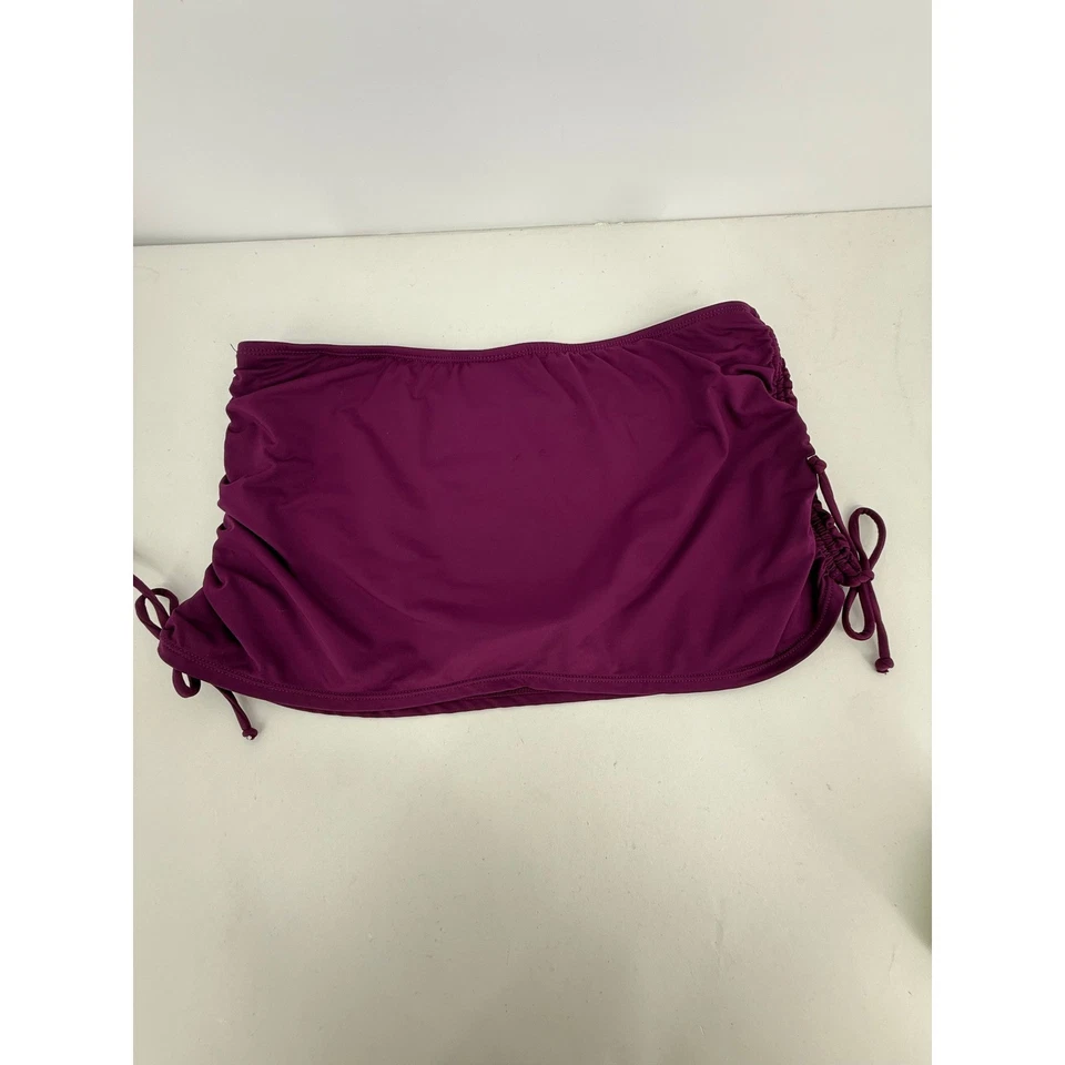 Apt 9 Falda de Natación Cubre Cordón Acanalado Borgoña Talla L Foto 4 de 4
