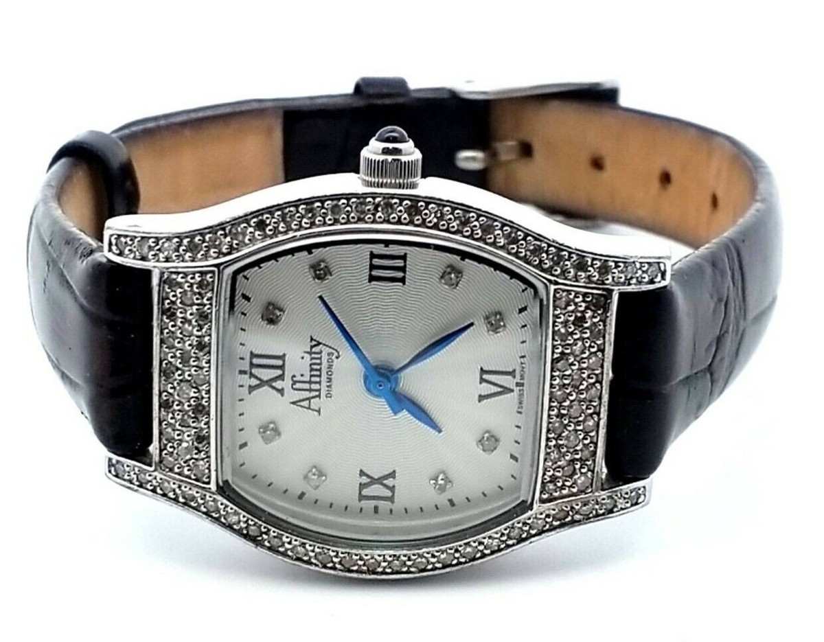 Affinity Diamond Watch Women Sterling Silver White Dial  display picture 1