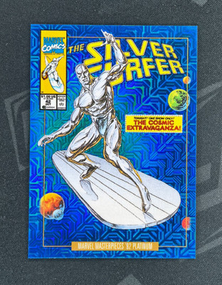 2024 Marvel 92 Masterpieces '92 Platinum Covers Blue Traxx mojo Silver Sufer L01