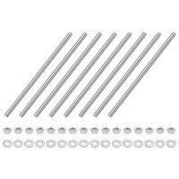 8 StüCk Vollgewindestange M6 X 120Mm 201 Edelstahl Rechtsgewinde Gewindestangen